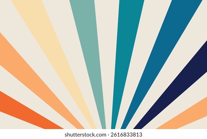 retro striped colorful vector  background	
