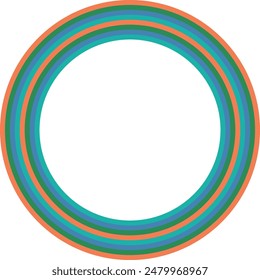Elemento de diseño de borde con forma de elipse rayada retro.