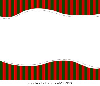 Retro striped frame with red and green stripes