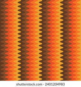 Patrón de marea ondulada retro. Olas psicodélicas abstractas de estilo años 70 fluyendo de diseño simple. estampado de tela infantil de rayas onduladas de verano. Textura geométrica. Ilustración vectorial.