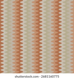 Padrão de emenda ondulado listrado retrô. estilo 70s ondas psicodélicas abstratas fluindo design simples. verão ondulado listras tecido infantil impressão. Textura geométrica. Ilustração vetorial.