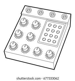 Retro studio equalizer icon. Outline illustration of retro studio equalizer vector icon for web design