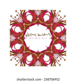 Retro style abstract background. Bright colors vintage background. Can be used for cards, invitations, fabrics, wallpapers, scrap-booking, ornamental template for design and decoration, etc
