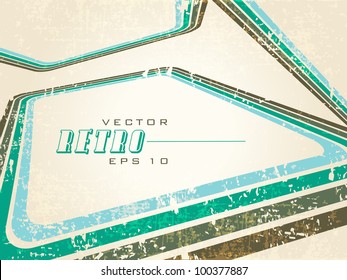 Estilo retro de fondo abstracto con efecto grunge con espacio de copia para el texto. Ilustración del vector en la EPS 10.