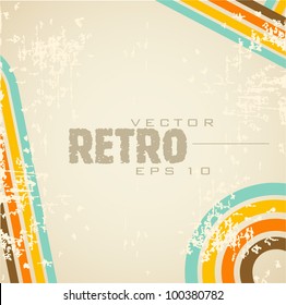 Retro style abstract background  with grunge effect with copy space for your text. Vector illustration in EPS 10.