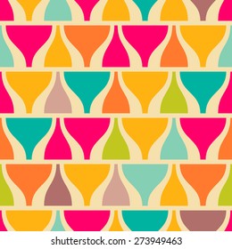 Retro style abstract colorful seamless pattern