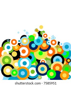 estilo retro, diseño abstracto con círculos