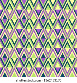 Retro style abstract geometric colored seamless pattern.