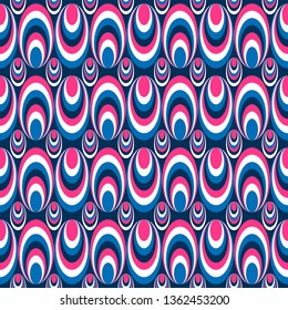 Retro style abstract geometric colored seamless pattern.
