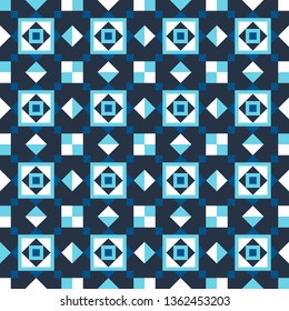 Retro style abstract geometric colored seamless pattern.