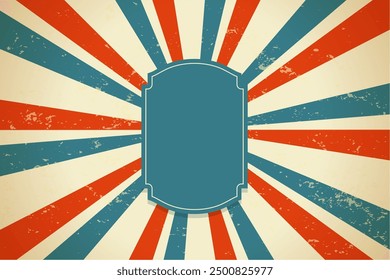 retro style abstract radial pattern background vector
