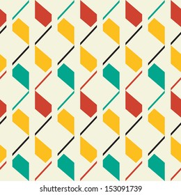Retro style abstract seamless pattern