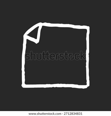 Retro style abstract shape with imperfect pencil lines. Primitive geometric figure in doodle form. Crayon texture adds fun and spontaneity.
