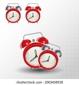 Retro style alarm clock realistic vector icon
