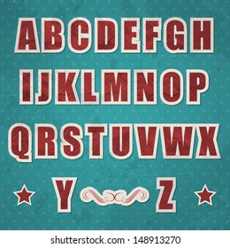 Retro style alphabet
