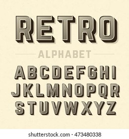 Retro style alphabet