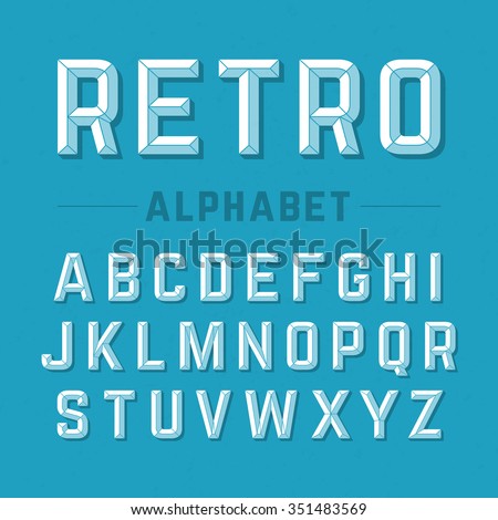 Retro style alphabet