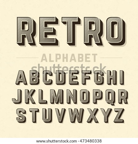 Retro style alphabet