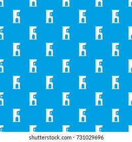 Retro style arcade game machine pattern repeat seamless in blue color for any design. Vector geometric illustration