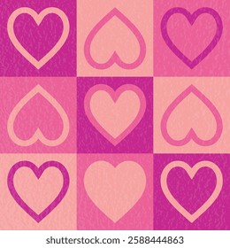 Retro style background with heart. Design for Valentine’s Day, Mother’s Day and Women’s Day. Vector illustration