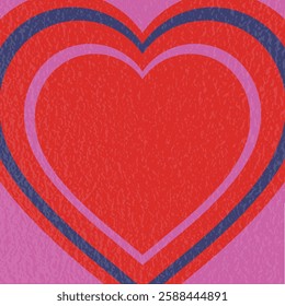 Retro style background with heart. Design for Valentine’s Day, Mother’s Day and Women’s Day. Vector illustration