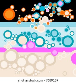 retro style backgrounds with circles