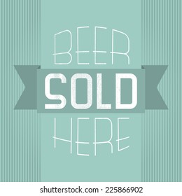 A retro style beer sign vector