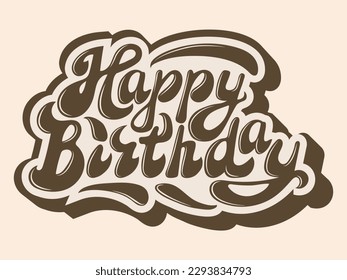 Retro style birthday vector t-shirt print