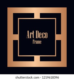 Retro style border frame design, luxury vintage geometric vector illustration, art deco element