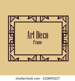Retro style border frame design, luxury vintage geometric vector illustration, art deco element