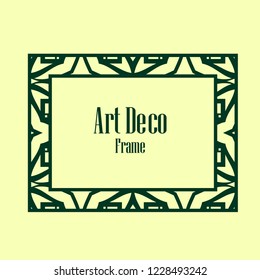 Retro style border frame design, luxury vintage geometric vector illustration, art deco element