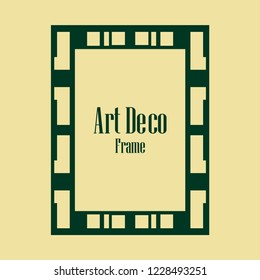 Retro style border frame design, luxury vintage geometric vector illustration, art deco element