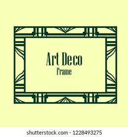 Retro style border frame design, luxury vintage geometric vector illustration, art deco element