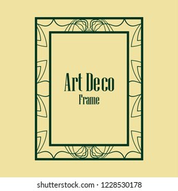 Retro style border frame design, luxury vintage geometric vector illustration, art deco element