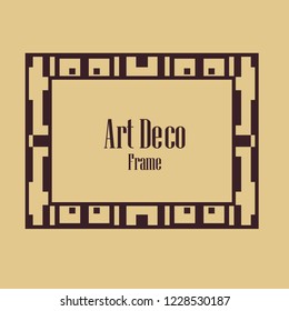 Retro style border frame design, luxury vintage geometric vector illustration, art deco element