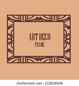 Retro style border frame design, luxury vintage geometric vector illustration, art deco element