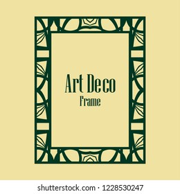 Retro style border frame design, luxury vintage geometric vector illustration, art deco element