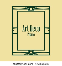 Retro style border frame design, luxury vintage geometric vector illustration, art deco element