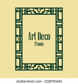 Retro style border frame design, luxury vintage geometric vector illustration, art deco element