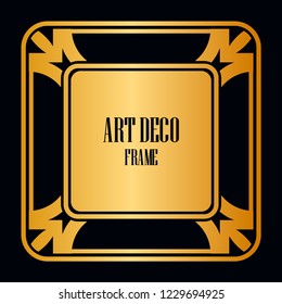 Retro style border frame design, luxury vintage geometric vector illustration, art deco element