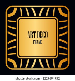 Retro style border frame design, luxury vintage geometric vector illustration, art deco element