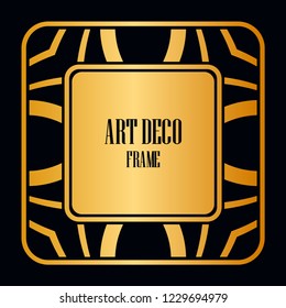 Retro style border frame design, luxury vintage geometric vector illustration, art deco element