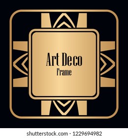 Retro style border frame design, luxury vintage geometric vector illustration, art deco element