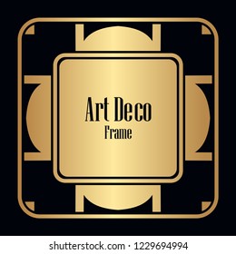 Retro style border frame design, luxury vintage geometric vector illustration, art deco element