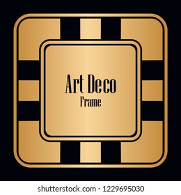 Retro style border frame design, luxury vintage geometric vector illustration, art deco element