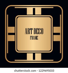 Retro style border frame design, luxury vintage geometric vector illustration, art deco element