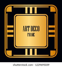 Retro style border frame design, luxury vintage geometric vector illustration, art deco element