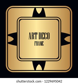 Retro style border frame design, luxury vintage geometric vector illustration, art deco element