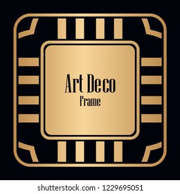 Retro style border frame design, luxury vintage geometric vector illustration, art deco element