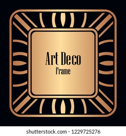 Retro style border frame design, luxury vintage geometric vector illustration, art deco element